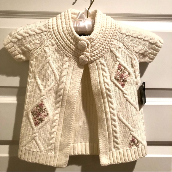 ✨HP✨NWT Cynthia Rowley girl’s sweater, 18 months, white, adorable! - Picture 5 of 12